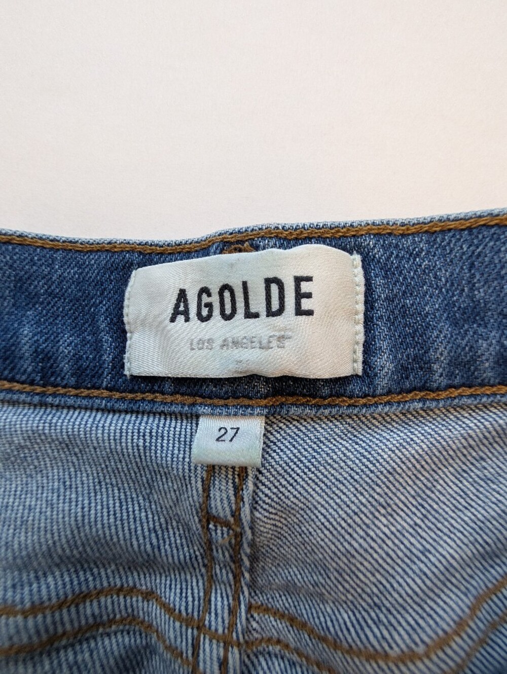 Agolde Nico Slim Straight Jeans in Dark Blue Denim (Fixation) - Picture 11 of 13